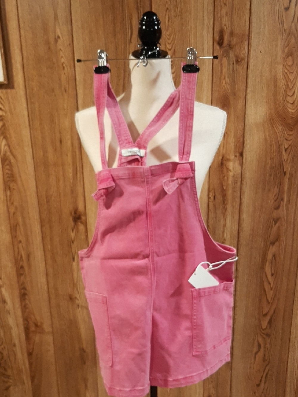 🥀NWT Zenana Hot Pink Adjustable Jumper/Overalls/Shorts/Stretch (L)🥀
